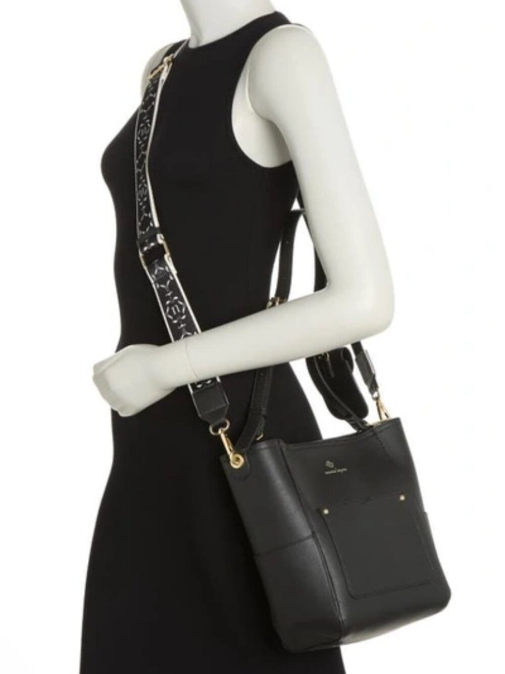 Nanette Lepore Monty Bucket Bag Crossbody & handbag purse color black